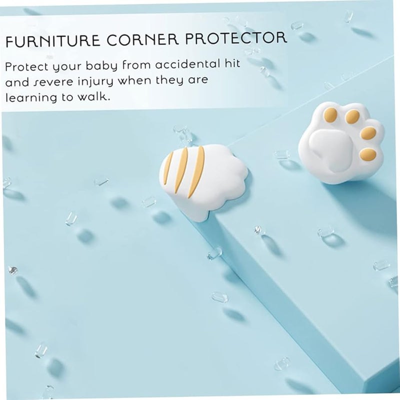White Silicone Corner Guards 4pcs Table Edge Protectors Anti Collision Bumpers For Kids - Image 2